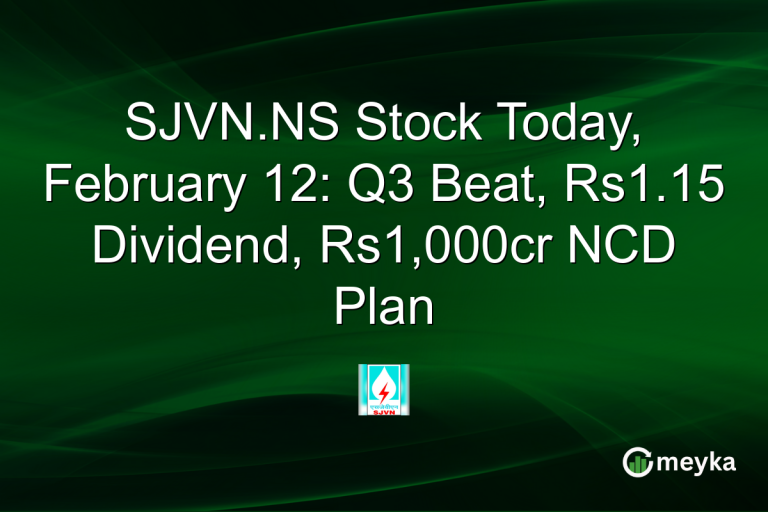 SJVN.NS Stock Today, February 12: Q3 Beat, Rs1.15 Dividend, Rs1,000cr NCD Plan