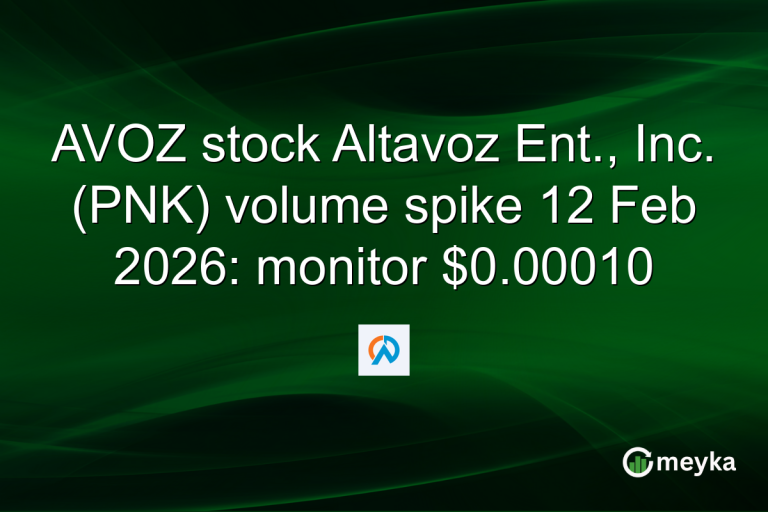 AVOZ stock Altavoz Ent., Inc. (PNK) volume spike 12 Feb 2026: monitor $0.00010