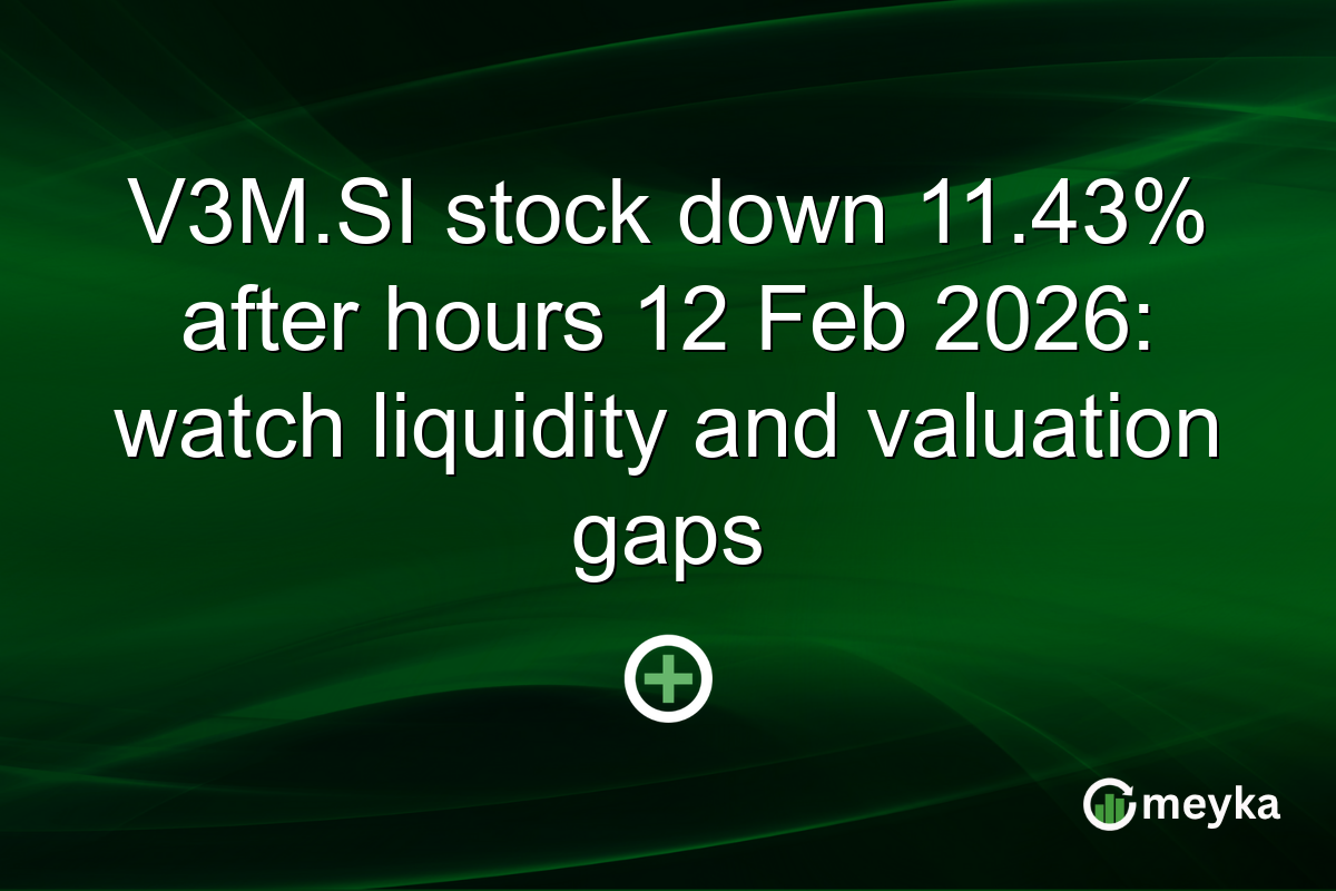 V3M.SI stock down 11.43% after hours 12 Feb 2026: watch liquidity and valuation gaps