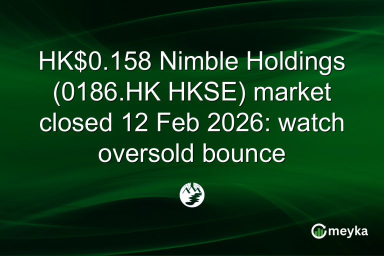 HK$0.158 Nimble Holdings (0186.HK HKSE) market closed 12 Feb 2026: watch oversold bounce