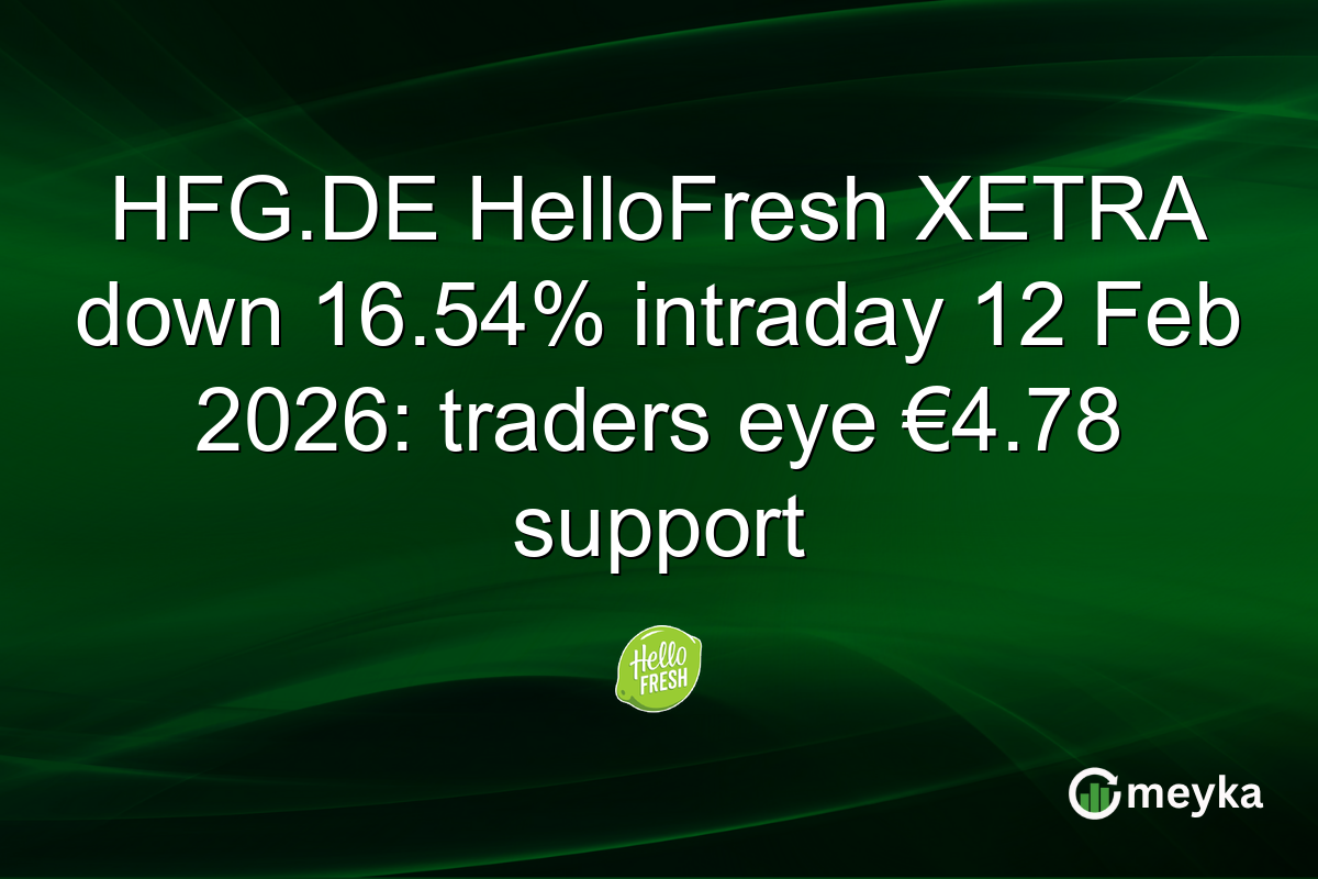HFG.DE HelloFresh XETRA down 16.54% intraday 12 Feb 2026: traders eye €4.78 support