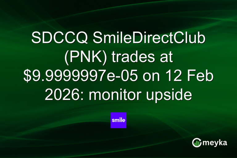 SDCCQ SmileDirectClub (PNK) trades at $9.9999997e-05 on 12 Feb 2026: monitor upside