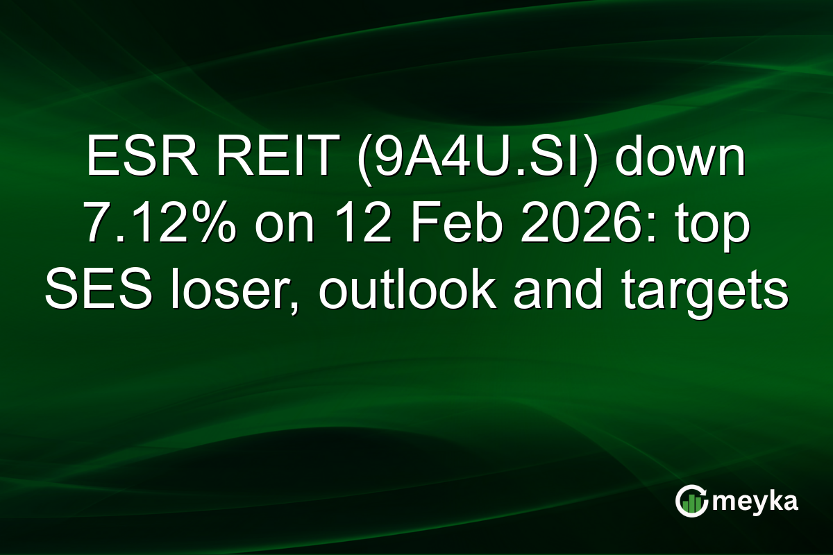 ESR REIT (9A4U.SI) down 7.12% on 12 Feb 2026: top SES loser, outlook and targets