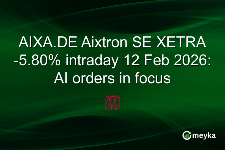 AIXA.DE Aixtron SE XETRA -5.80% intraday 12 Feb 2026: AI orders in focus