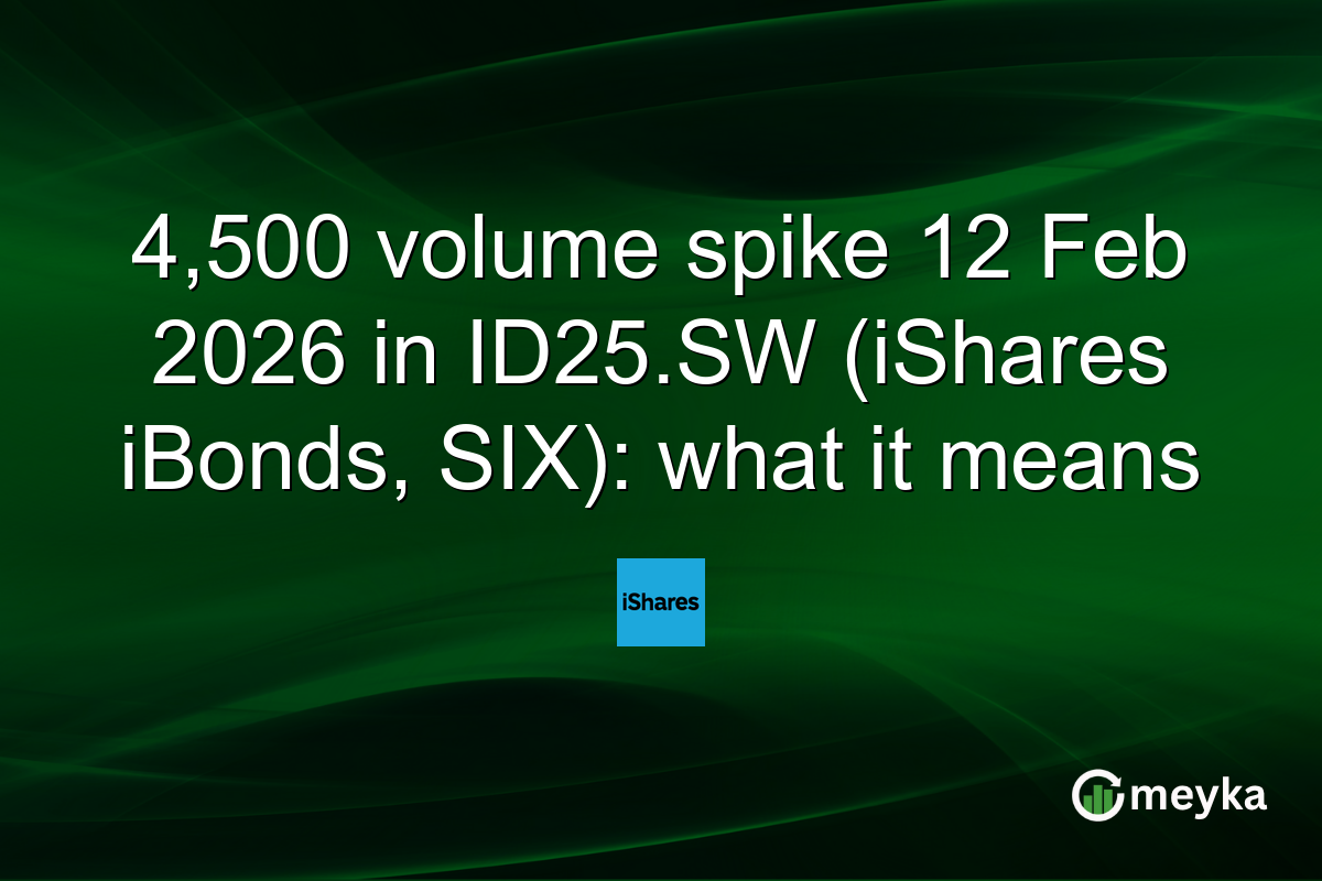 4,500 volume spike 12 Feb 2026 in ID25.SW (iShares iBonds, SIX): what it means