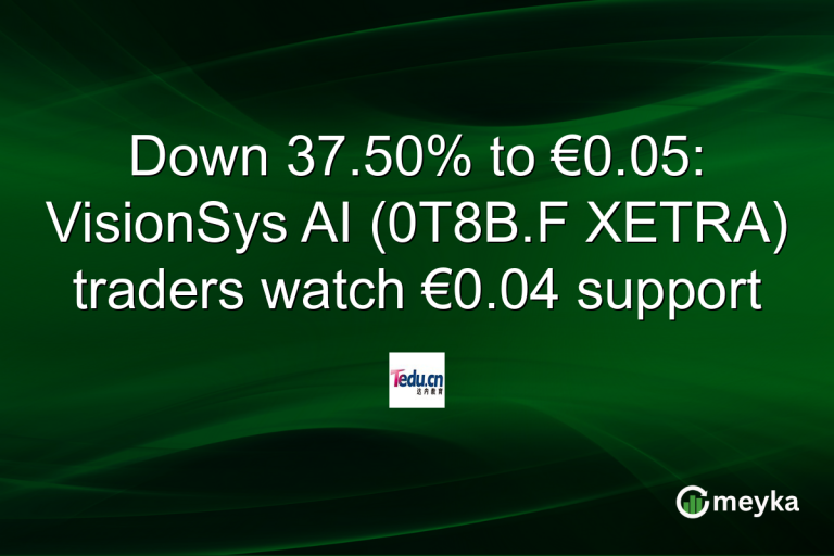Down 37.50% to €0.05: VisionSys AI (0T8B.F XETRA) traders watch €0.04 support