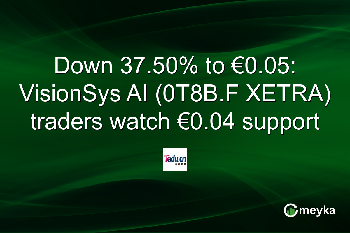 Down 37.50% to €0.05: VisionSys AI (0T8B.F XETRA) traders watch €0.04 support