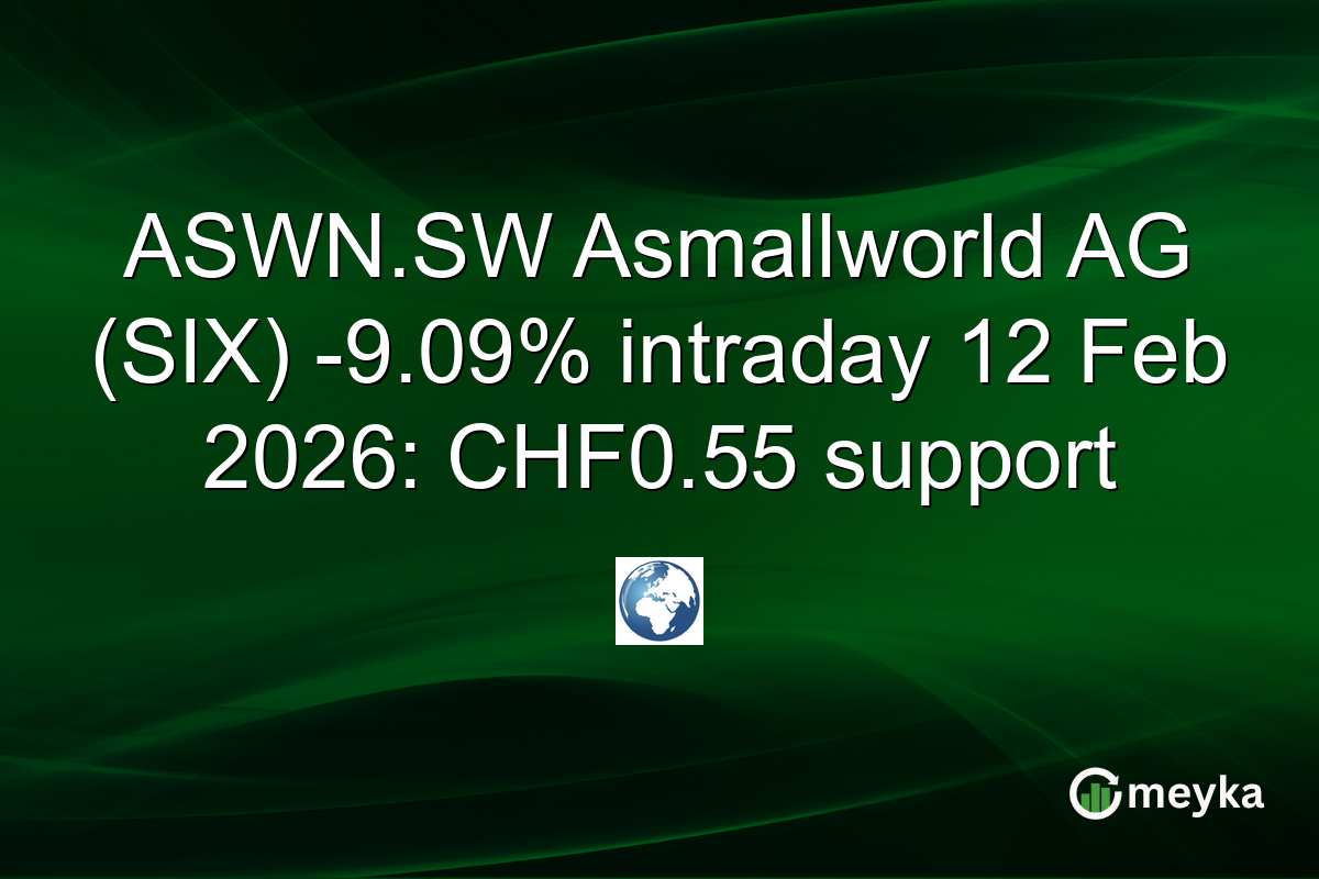 ASWN.SW Asmallworld AG (SIX) -9.09% intraday 12 Feb 2026: CHF0.55 support