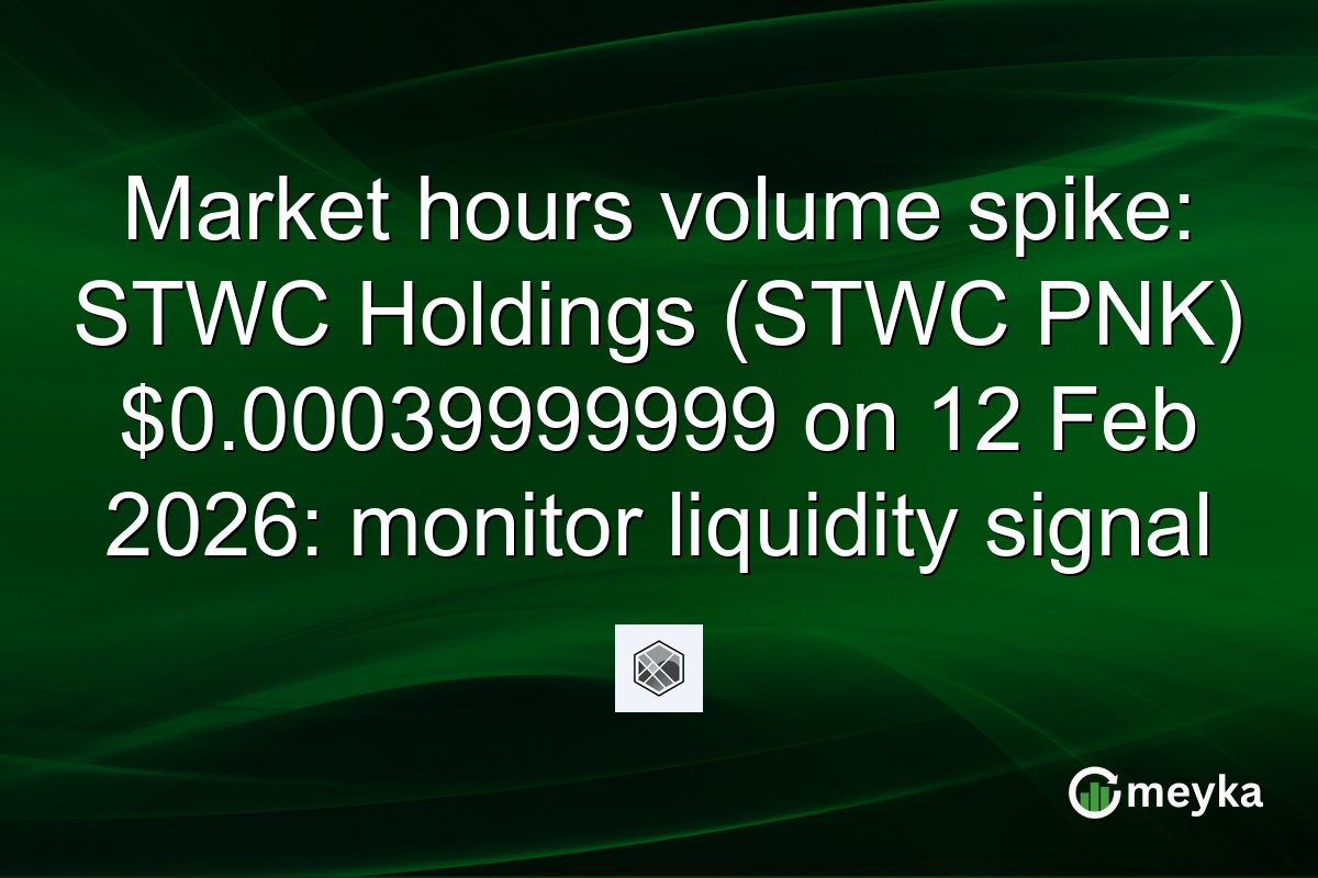 Market hours volume spike: STWC Holdings (STWC PNK) $0.00039999999 on 12 Feb 2026: monitor liquidity signal