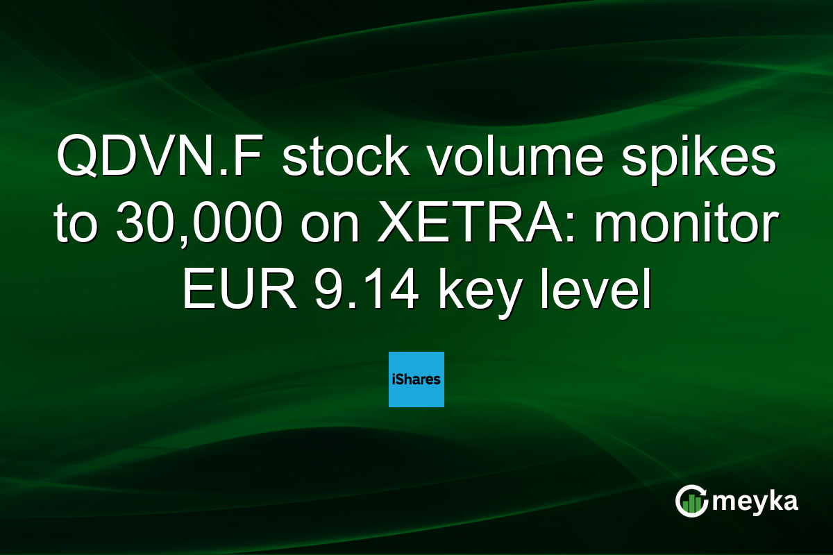 QDVN.F stock volume spikes to 30,000 on XETRA: monitor EUR 9.14 key level