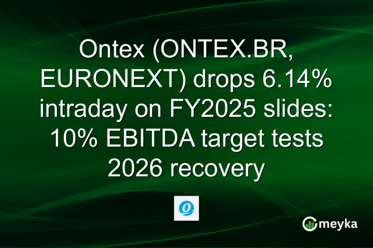 Ontex (ONTEX.BR, EURONEXT) drops 6.14% intraday on FY2025 slides: 10% EBITDA target tests 2026 recovery