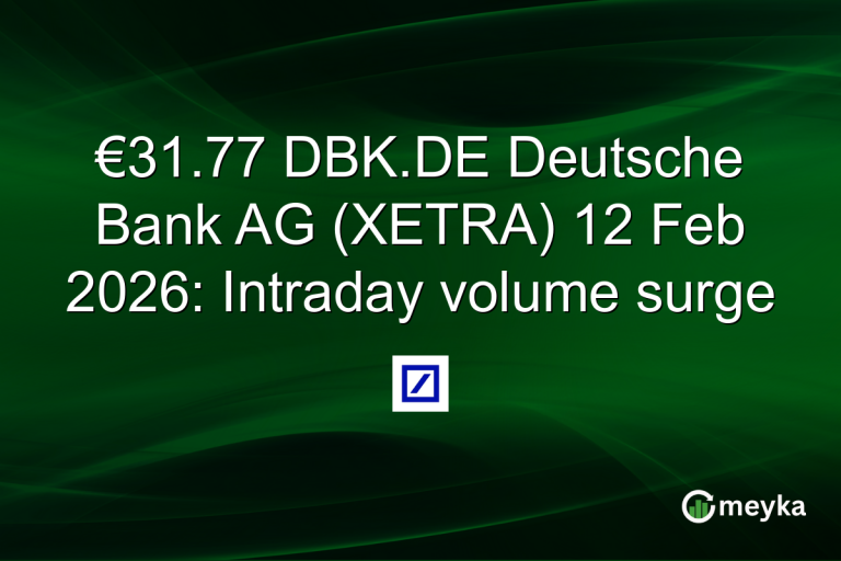 €31.77 DBK.DE Deutsche Bank AG (XETRA) 12 Feb 2026: Intraday volume surge