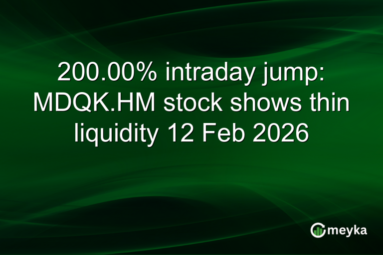 200.00% intraday jump: MDQK.HM stock shows thin liquidity 12 Feb 2026