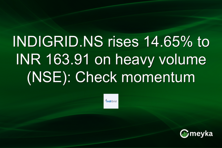 INDIGRID.NS rises 14.65% to INR 163.91 on heavy volume (NSE): Check momentum