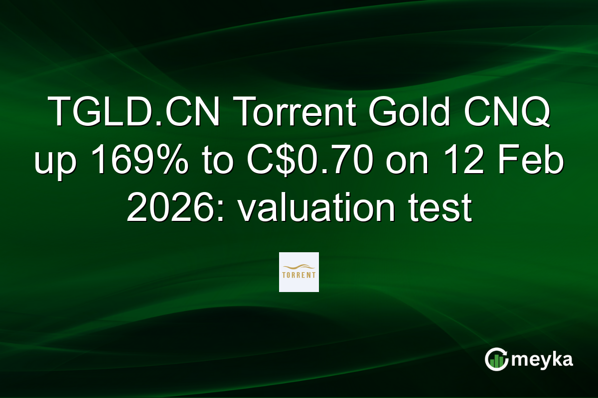 TGLD.CN Torrent Gold CNQ up 169% to C$0.70 on 12 Feb 2026: valuation test