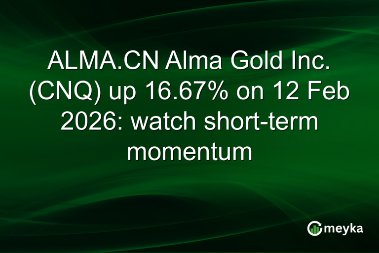 ALMA.CN Alma Gold Inc. (CNQ) up 16.67% on 12 Feb 2026: watch short-term momentum