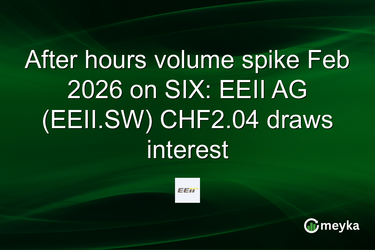After hours volume spike Feb 2026 on SIX: EEII AG (EEII.SW) CHF2.04 draws interest