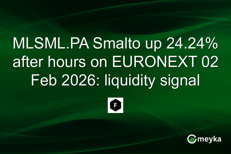 MLSML.PA Smalto up 24.24% after hours on EURONEXT 02 Feb 2026: liquidity signal