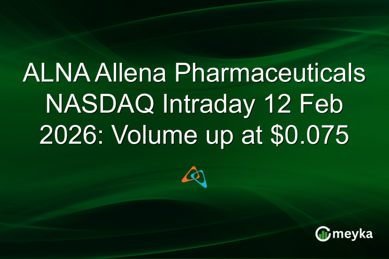 ALNA Allena Pharmaceuticals NASDAQ Intraday 12 Feb 2026: Volume up at $0.075