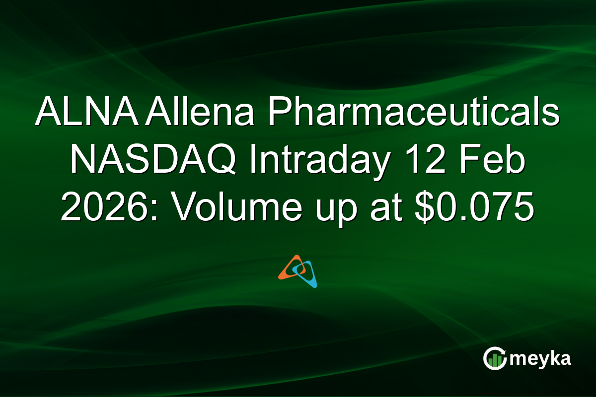 ALNA Allena Pharmaceuticals NASDAQ Intraday 12 Feb 2026: Volume up at $0.075