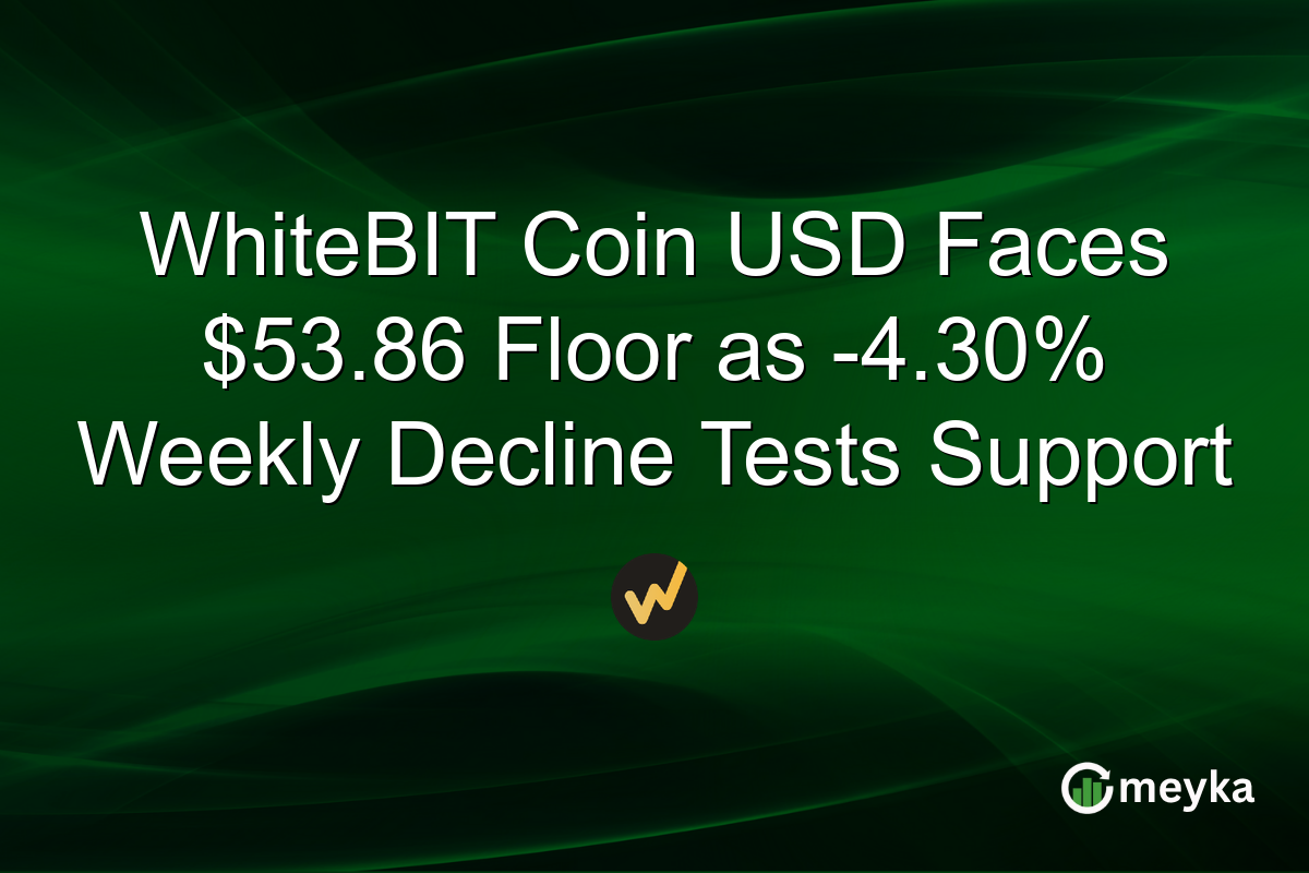 WhiteBIT Coin USD Faces $53.86 Floor as -4.30% Weekly Decline Tests Support