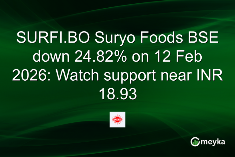 SURFI.BO Suryo Foods BSE down 24.82% on 12 Feb 2026: Watch support near INR 18.93