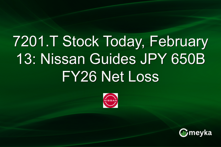 7201.T Stock Today, February 13: Nissan Guides JPY 650B FY26 Net Loss