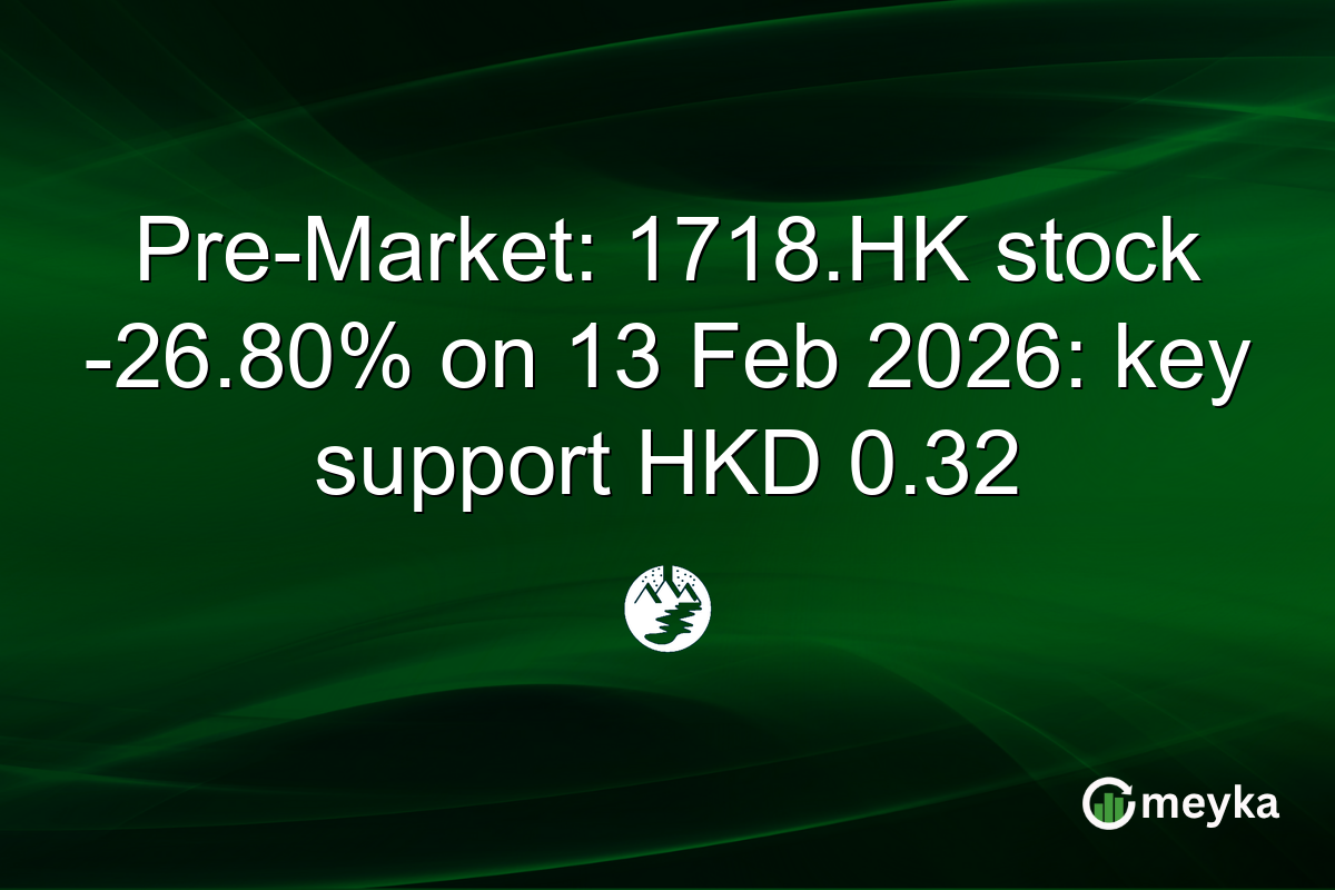 Pre-Market: 1718.HK stock -26.80% on 13 Feb 2026: key support HKD 0.32
