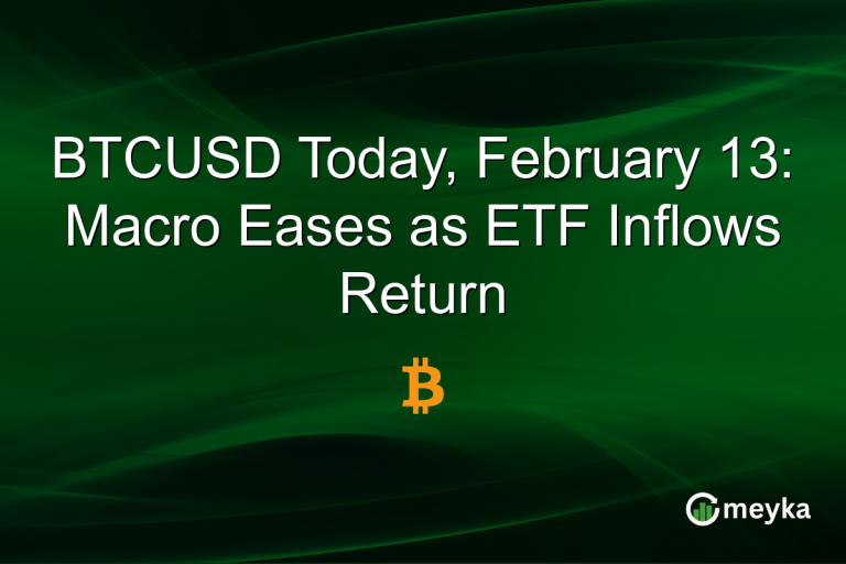 BTCUSD Today, February 13: Macro Eases as ETF Inflows Return