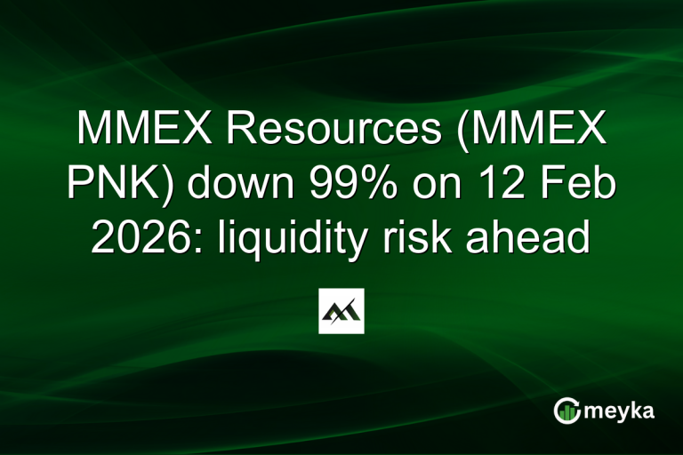 MMEX Resources (MMEX PNK) down 99% on 12 Feb 2026: liquidity risk ahead