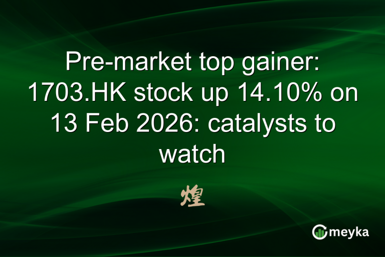 Pre-market top gainer: 1703.HK stock up 14.10% on 13 Feb 2026: catalysts to watch