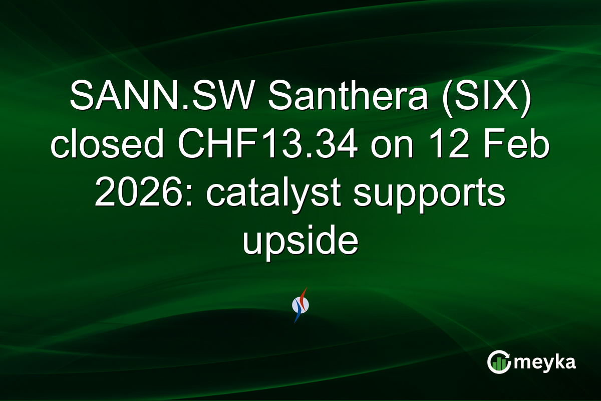 SANN.SW Santhera (SIX) closed CHF13.34 on 12 Feb 2026: catalyst supports upside