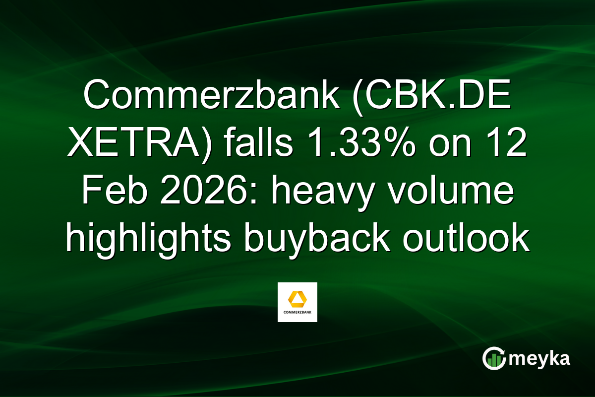 Commerzbank (CBK.DE XETRA) falls 1.33% on 12 Feb 2026: heavy volume highlights buyback outlook