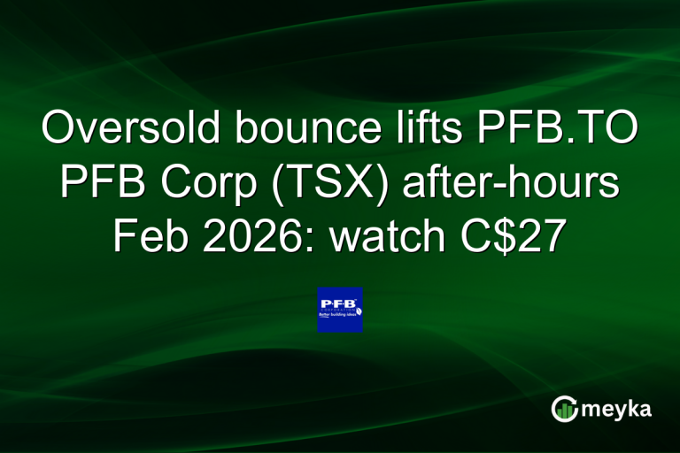Oversold bounce lifts PFB.TO PFB Corp (TSX) after-hours Feb 2026: watch C$27