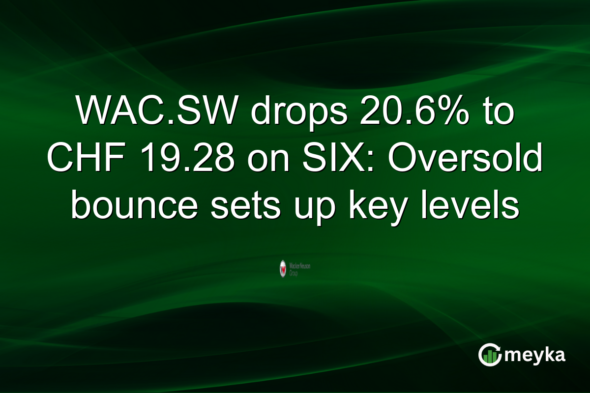 WAC.SW drops 20.6% to CHF 19.28 on SIX: Oversold bounce sets up key levels