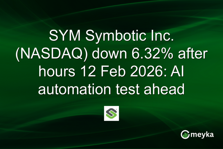 SYM Symbotic Inc. (NASDAQ) down 6.32% after hours 12 Feb 2026: AI automation test ahead
