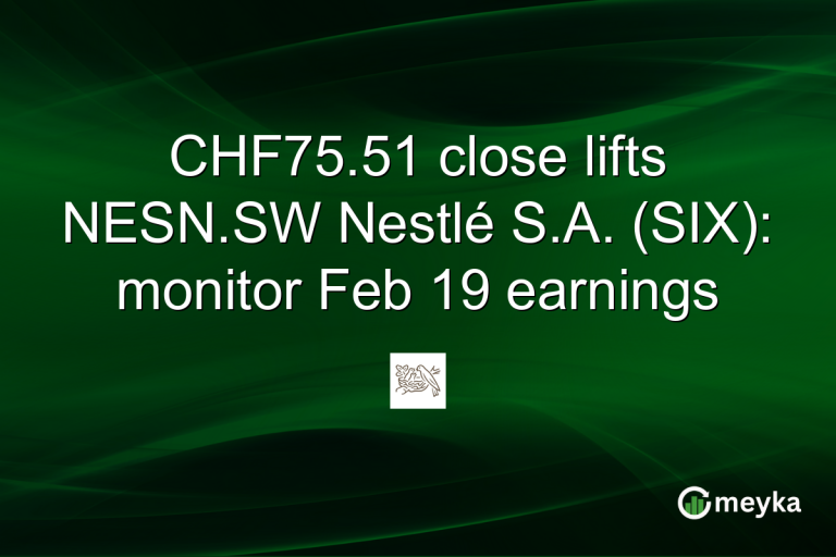CHF75.51 close lifts NESN.SW Nestlé S.A. (SIX): monitor Feb 19 earnings