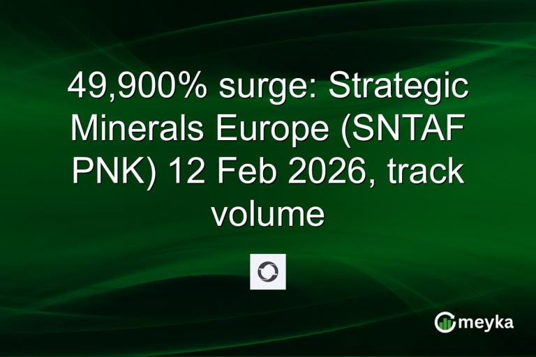 49,900% surge: Strategic Minerals Europe (SNTAF PNK) 12 Feb 2026, track volume