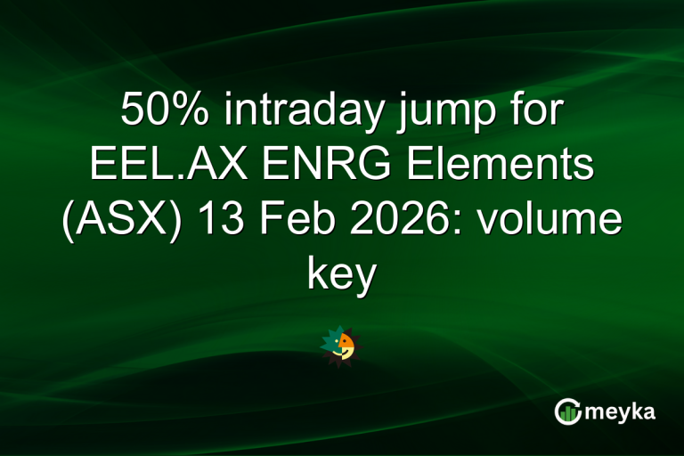 50% intraday jump for EEL.AX ENRG Elements (ASX) 13 Feb 2026: volume key