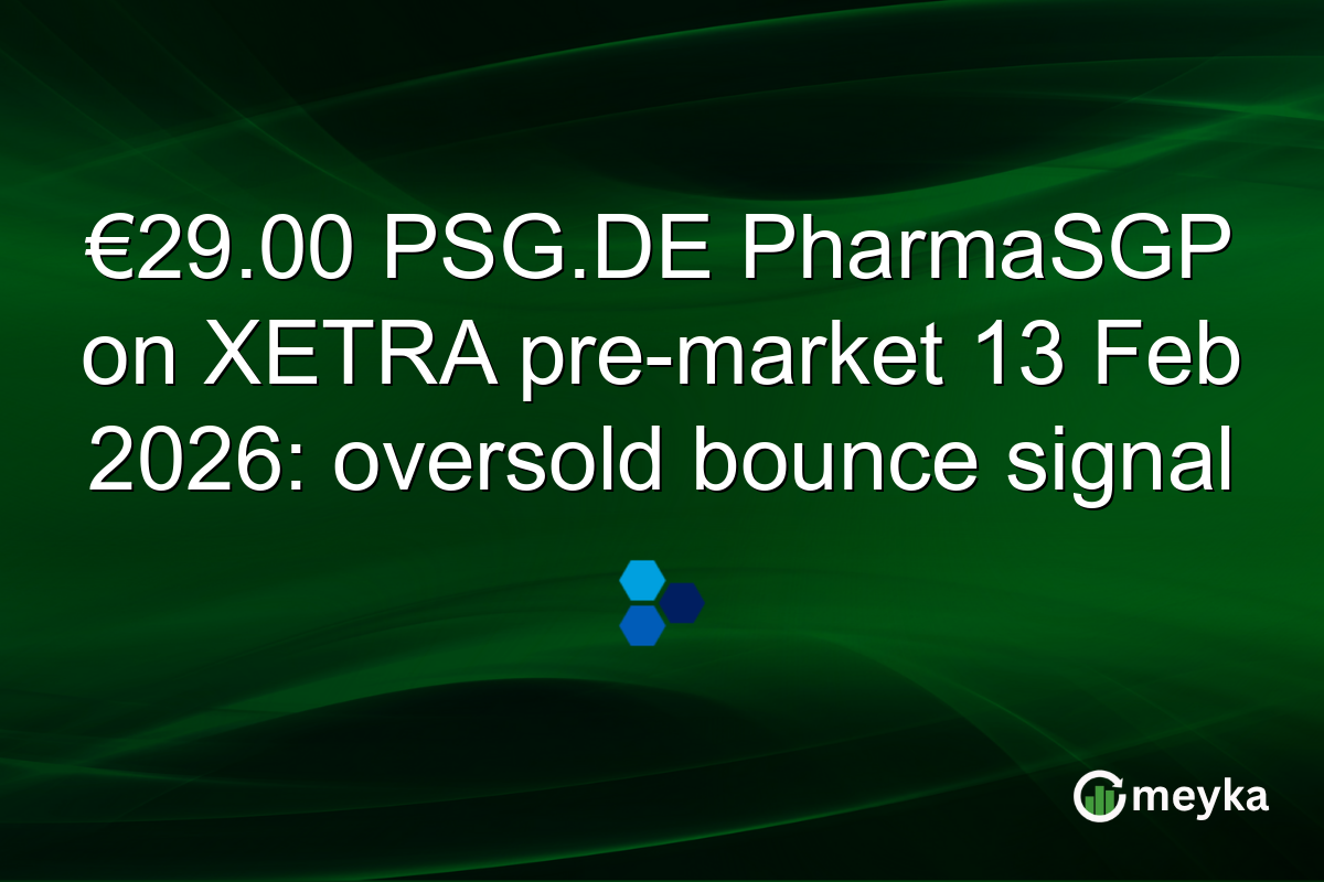 €29.00 PSG.DE PharmaSGP on XETRA pre-market 13 Feb 2026: oversold bounce signal