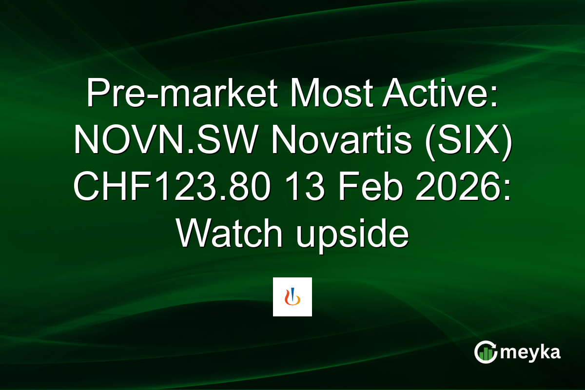 Pre-market Most Active: NOVN.SW Novartis (SIX) CHF123.80 13 Feb 2026: Watch upside