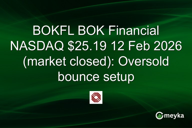BOKFL BOK Financial NASDAQ $25.19 12 Feb 2026 (market closed): Oversold bounce setup