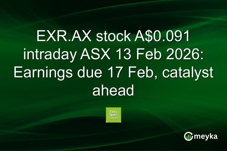 EXR.AX stock A$0.091 intraday ASX 13 Feb 2026: Earnings due 17 Feb, catalyst ahead