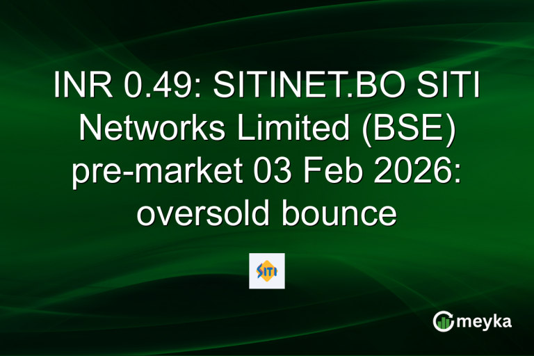 INR 0.49: SITINET.BO SITI Networks Limited (BSE) pre-market 03 Feb 2026: oversold bounce