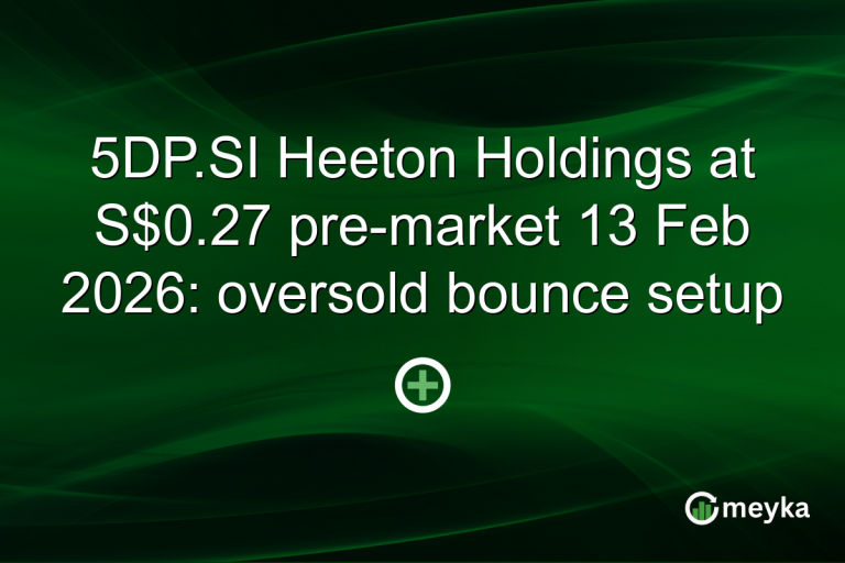 5DP.SI Heeton Holdings at S$0.27 pre-market 13 Feb 2026: oversold bounce setup
