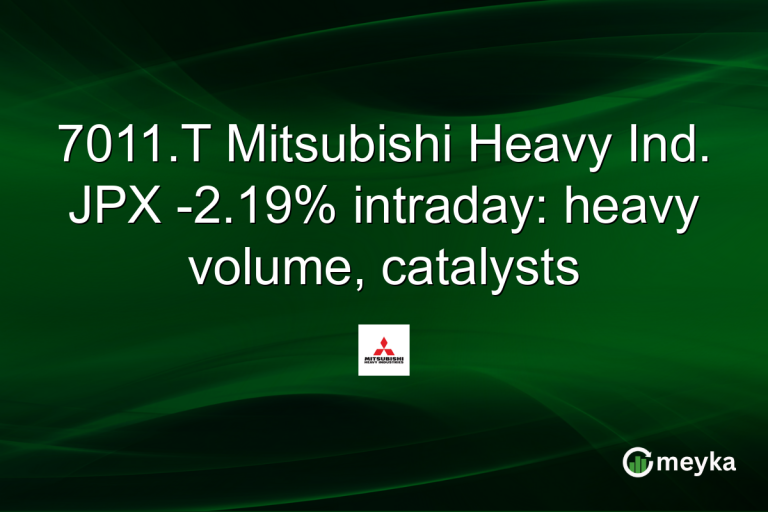 7011.T Mitsubishi Heavy Ind. JPX -2.19% intraday: heavy volume, catalysts