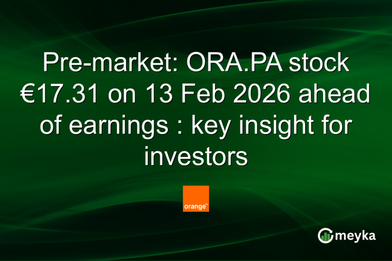 Pre-market: ORA.PA stock €17.31 on 13 Feb 2026 ahead of earnings : key insight for investors
