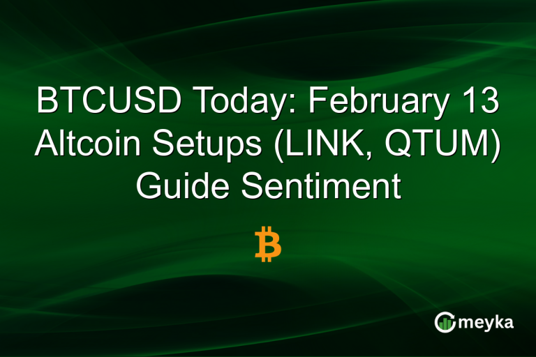 BTCUSD Today: February 13 Altcoin Setups (LINK, QTUM) Guide Sentiment
