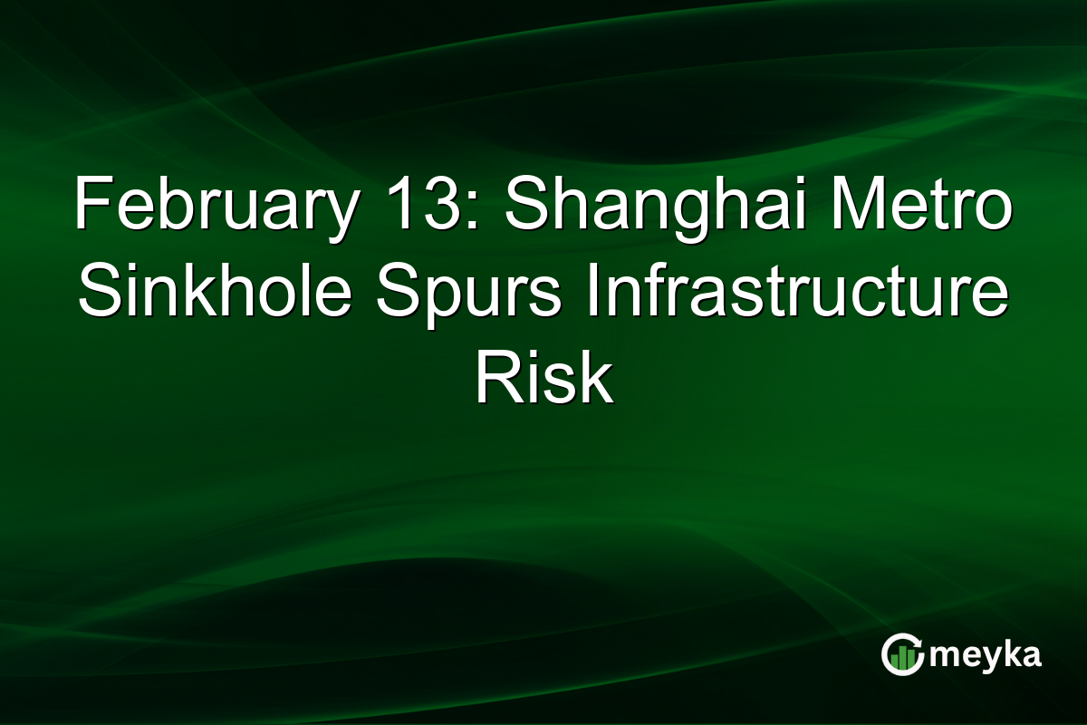February 13: Shanghai Metro Sinkhole Spurs Infrastructure Risk