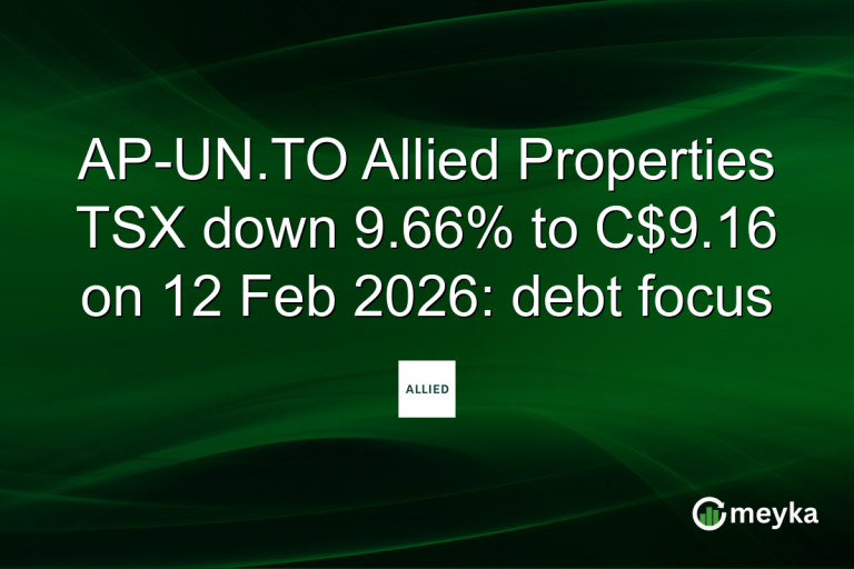 AP-UN.TO Allied Properties TSX down 9.66% to C$9.16 on 12 Feb 2026: debt focus